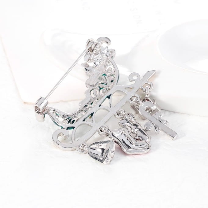 PINETS Broszka sanie Mikołaja z prezentami