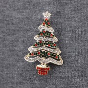 PINETS Broszka świąteczna kolorowa choinka gwiazda