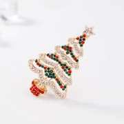 PINETS Broszka świąteczna kolorowa choinka gwiazda