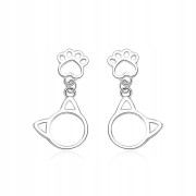 Fraise kolczyki Kotki łapki srebrne S925 wiszące