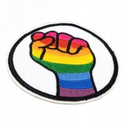 NAPRASOWANKA Termo Naszywka Ręka miłość tęcza Love