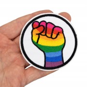 NAPRASOWANKA Termo Naszywka Ręka miłość tęcza Love