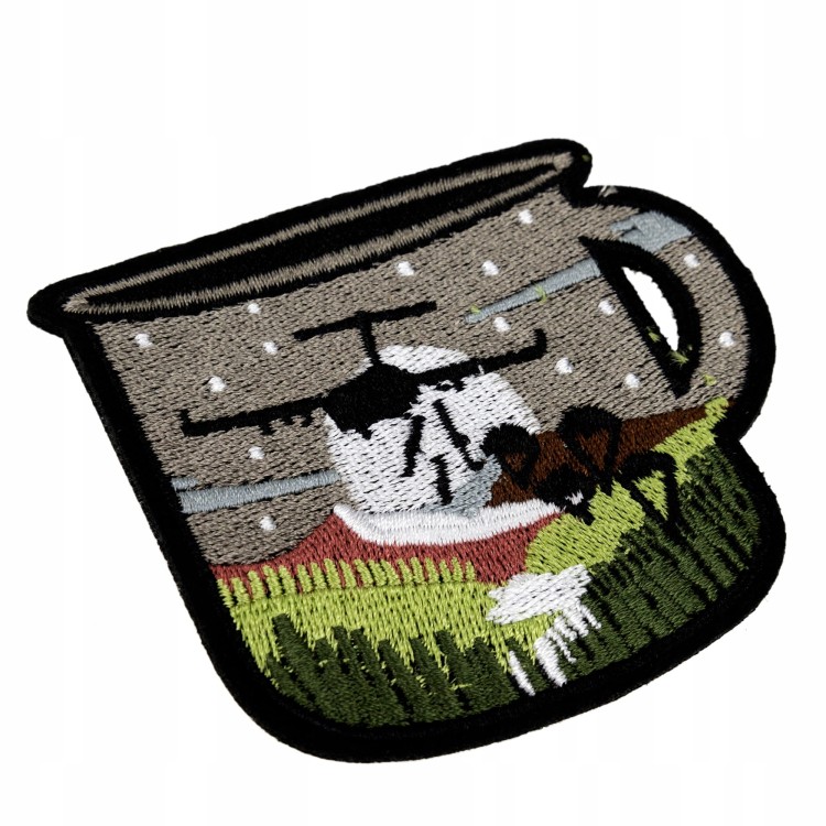 NAPRASOWANKA Termo Naszywka Kubek Samolot desant