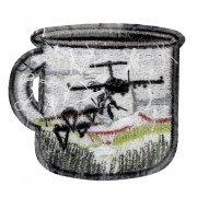 NAPRASOWANKA Termo Naszywka Kubek Samolot desant
