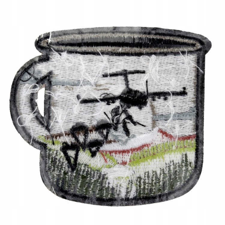 NAPRASOWANKA Termo Naszywka Kubek Samolot desant