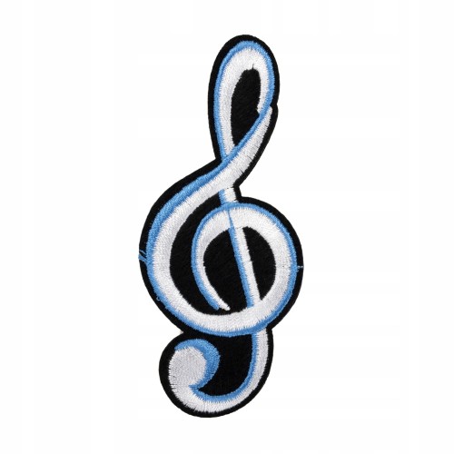 NAPRASOWANKA Termo Naszywka Klucz wiolinowy muzyka