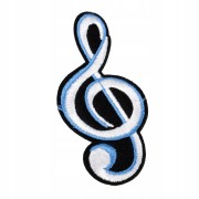 NAPRASOWANKA Termo Naszywka Klucz wiolinowy muzyka