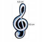 NAPRASOWANKA Termo Naszywka Klucz wiolinowy muzyka