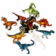 ZESTAW 9 szt Naprasowanki haftowane Dinozaury