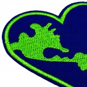 NAPRASOWANKA Termo Naszywka Planeta Ziemia Serce