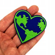 NAPRASOWANKA Termo Naszywka Planeta Ziemia Serce