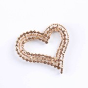PINETS Broszka serce z koralikami i cyrkoniami