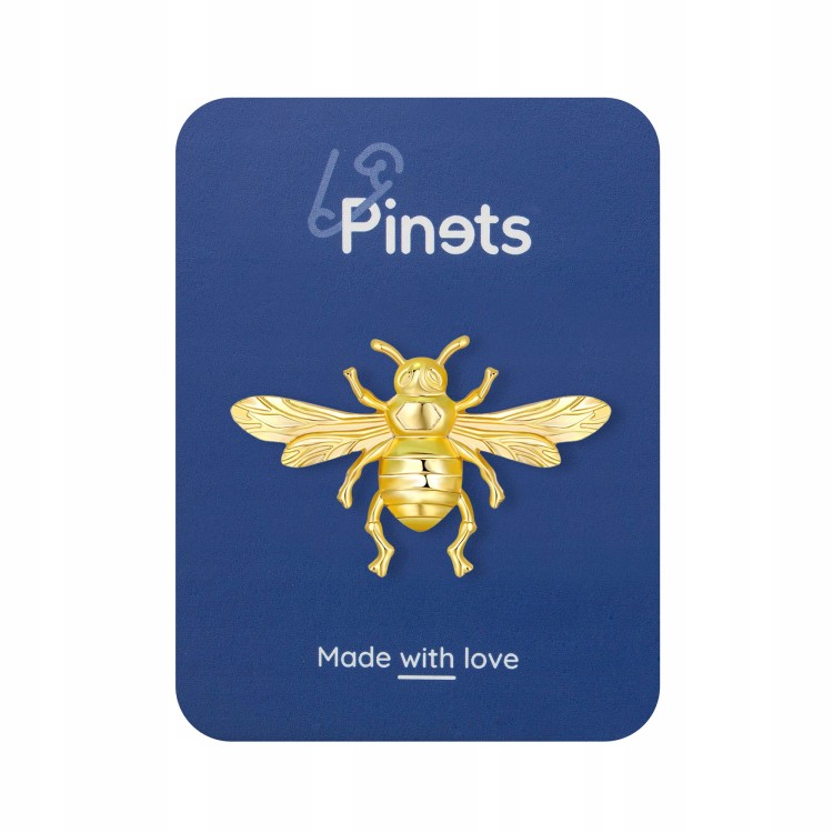 PINETS Broszka dla kobiety złota pszczoła owad