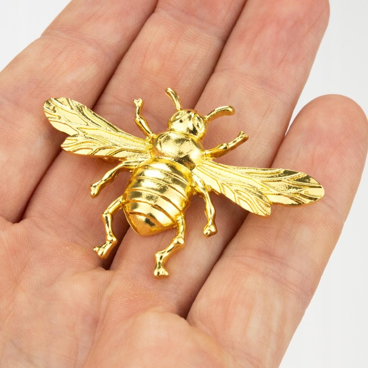 PINETS Broszka dla kobiety złota pszczoła owad