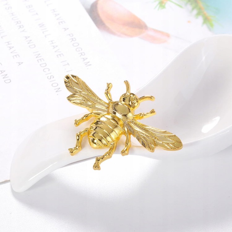 PINETS Broszka dla kobiety złota pszczoła owad