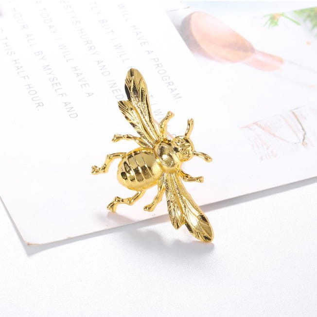 PINETS Broszka dla kobiety złota pszczoła owad
