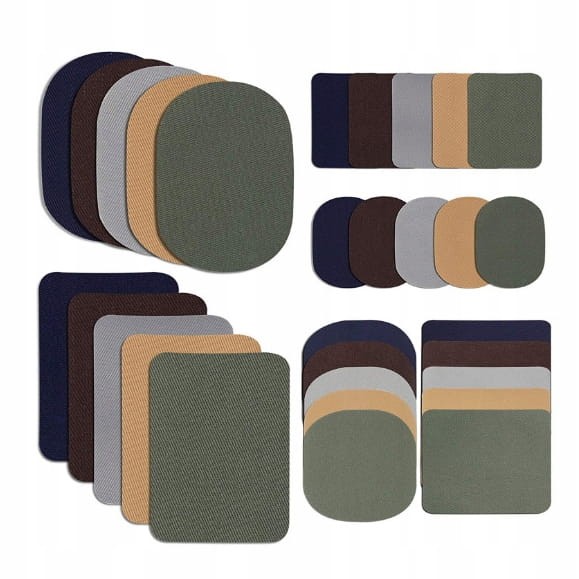 30 sztuk DUŻY ZESTAW kolorowe łatki TERMO ŁATA