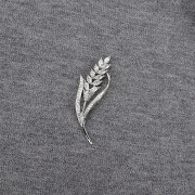 PINETS Kłos pszenicy cyrkonie Broszka pozłacana