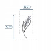 PINETS Kłos pszenicy cyrkonie Broszka pozłacana