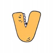 PINETS Przypinka Litera V Własny Napis Logo Fonty