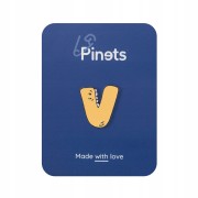 PINETS Przypinka Litera V Własny Napis Logo Fonty