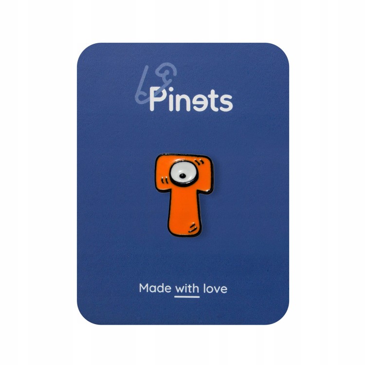 PINETS Przypinka Litera T Własny Napis Font Logo