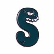 PINETS Przypinka Litera S Własny Napis Font Logo