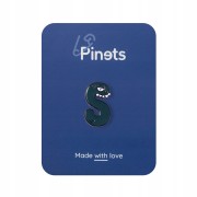 PINETS Przypinka Litera S Własny Napis Font Logo