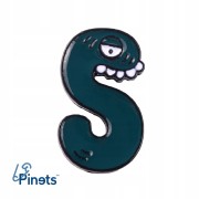 PINETS Przypinka Litera S Własny Napis Font Logo