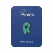 PINETS Przypinka Litera R Własny Napis Font Logo