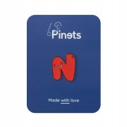 PINETS Przypinka Litera N Własny Napis Logo Font