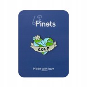 PINETS Przypinka ekologiczna serce miłość LOVE EKO