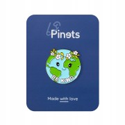PINETS Przypinka ekologiczna Ziemia z wiankiem EKO