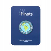 PINETS Przypinka ekologiczna Ziemia planeta serce