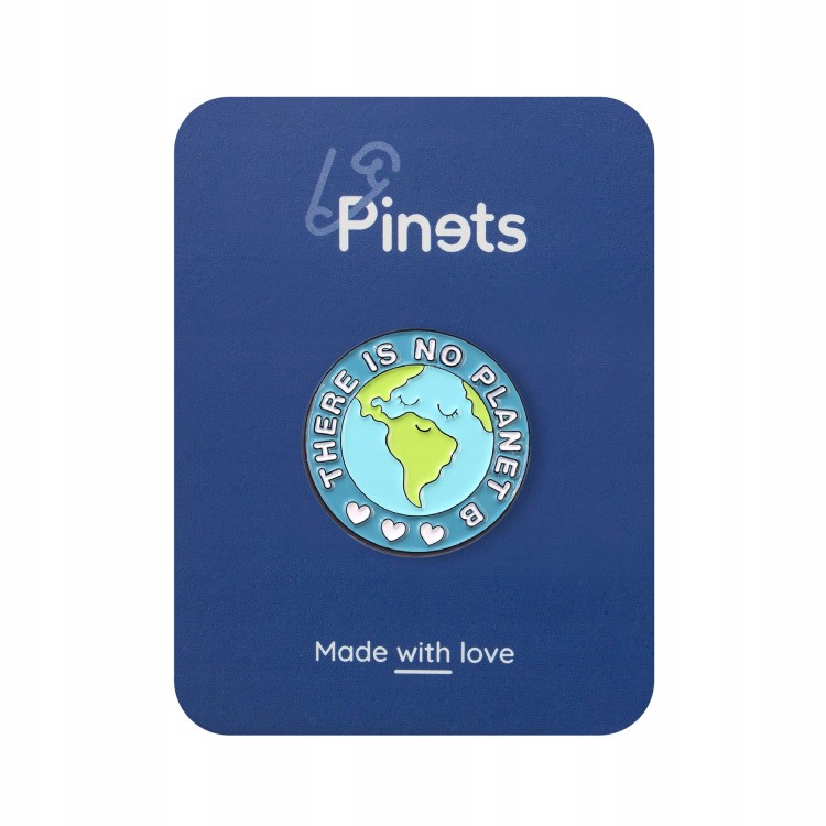 PINETS Przypinka ekologiczna Ziemia planeta serce