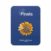 PINETS Słonecznik z pszczołą ZAWIESZKA broszka