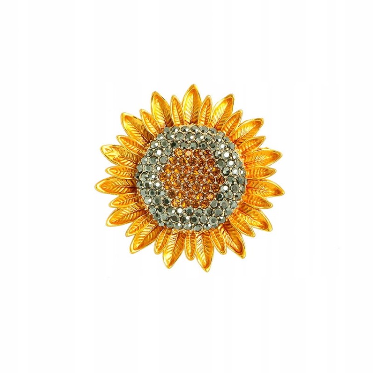 PINETS Słonecznik ZAWIESZKA broszka na prezent