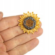 PINETS Słonecznik ZAWIESZKA broszka na prezent