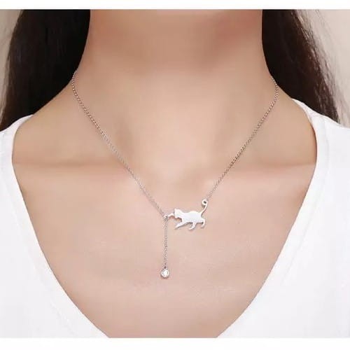 Fraise naszyjnik łańcuszek Kotek srebro S925