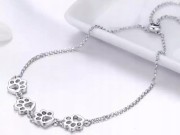 Fraise komplet srebrnej biżuterii Łapki Ślady S925