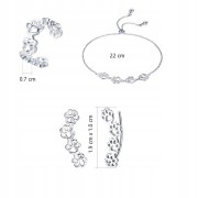 Fraise komplet srebrnej biżuterii Łapki Ślady S925