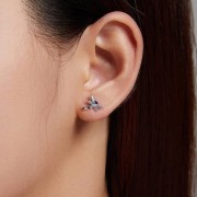 Fraise kolczyki srebrne S925 ważki z cyrkoniami