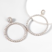 Kolczyki koła z cyrkoniami złote duże