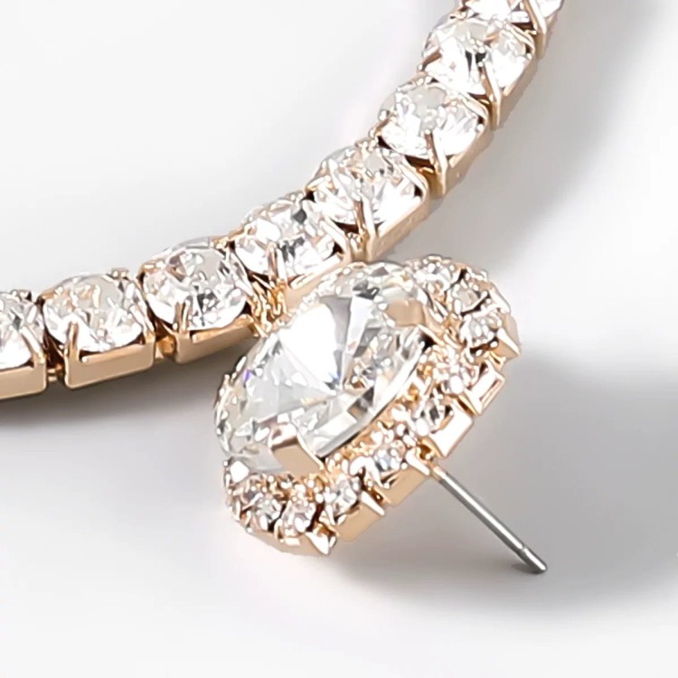 Kolczyki koła z cyrkoniami złote duże