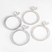 Kolczyki koła z cyrkoniami złote duże