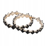 Kolczyki koła z czarnymi cyrkoniami duże