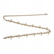 Pasek ozdobny złote Ważki do sukienki z koralikami