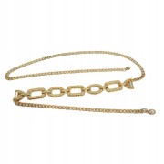 Pasek Ozdobny do Sukienki Łańcuch Złoty