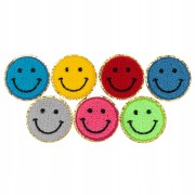 Zestaw 7 szt naprasowanki emotikony uśmiech buźka