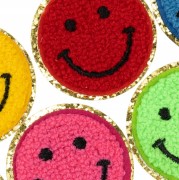 Zestaw 7 szt naprasowanki emotikony uśmiech buźka